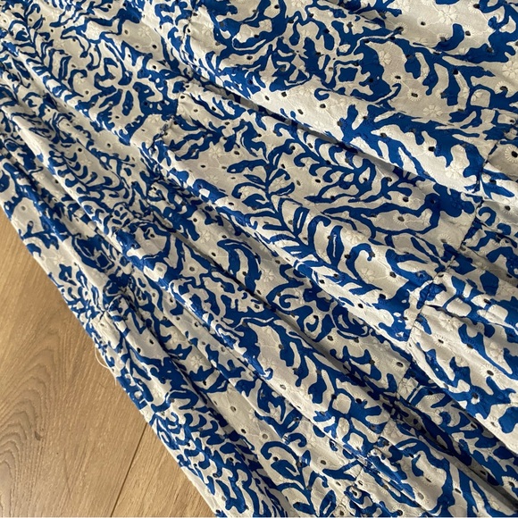 ZARA EYELET PRINTED MIDI DRESS XL - Picture 6 of 11